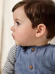 Blue Baby Dungarees and Bodysuit Set (0mths-2yrs) - Image 3 of 8
