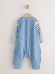 Blue Baby Dungarees and Bodysuit Set (0mths-2yrs) - Image 6 of 8