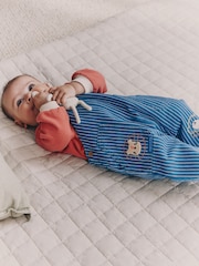 Bright Character Stripe Baby Denim Dungarees and Bodysuit Set (0mths-2yrs) - Image 2 of 4