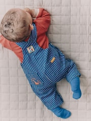 Bright Character Stripe Baby Denim Dungarees and Bodysuit Set (0mths-2yrs) - Image 3 of 4