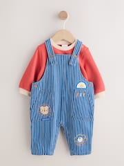 Bright Character Stripe Baby Denim Dungarees and Bodysuit Set (0mths-2yrs) - Image 5 of 16