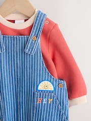 Bright Character Stripe Baby Denim Dungarees and Bodysuit Set (0mths-2yrs) - Image 9 of 16