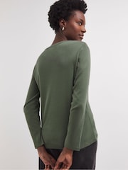 JD Williams Black 100% Cotton 3 Pack Crew Neck Long Sleeve T-Shirts - Image 2 of 4