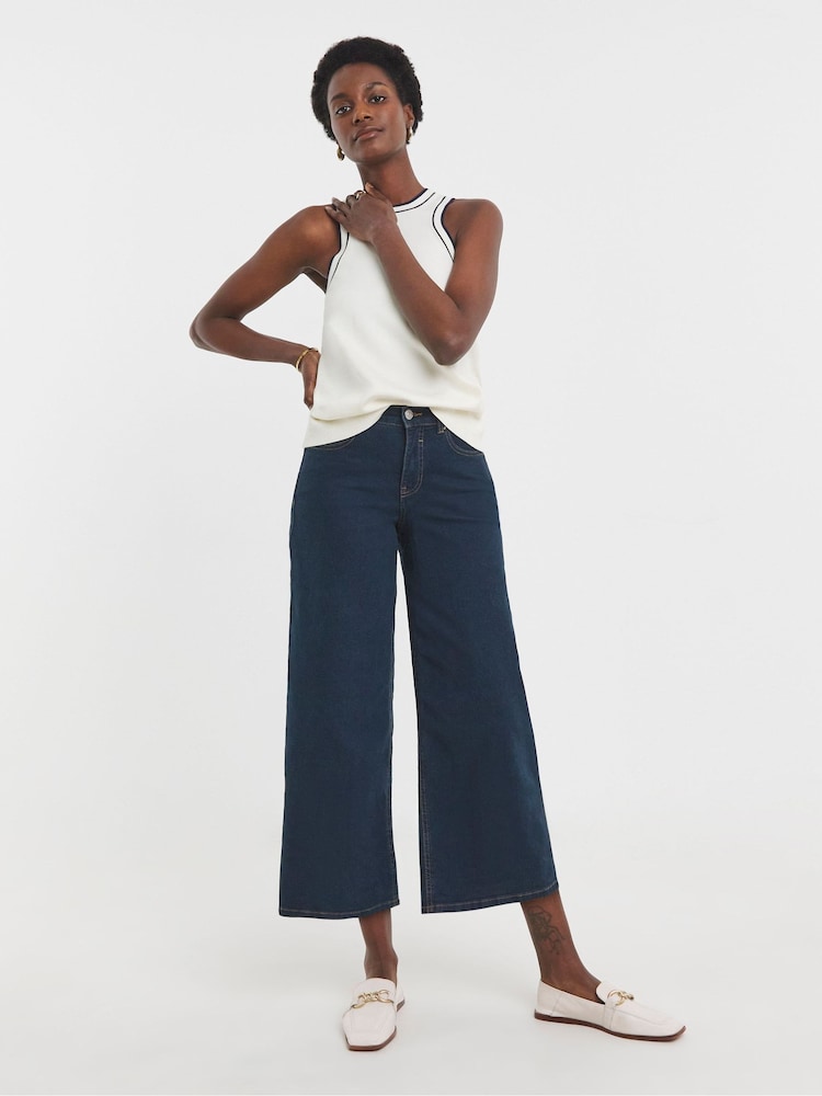 JD Williams 24/7 Wide Leg Crop Jeans - Imagen 1 de 4