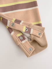 Rust Brown Stripe Baby Sweat Romper (0mths-3yrs) - Image 10 of 10