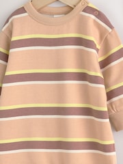 Rust Brown Stripe Baby Sweat Romper (0mths-3yrs) - Image 7 of 10