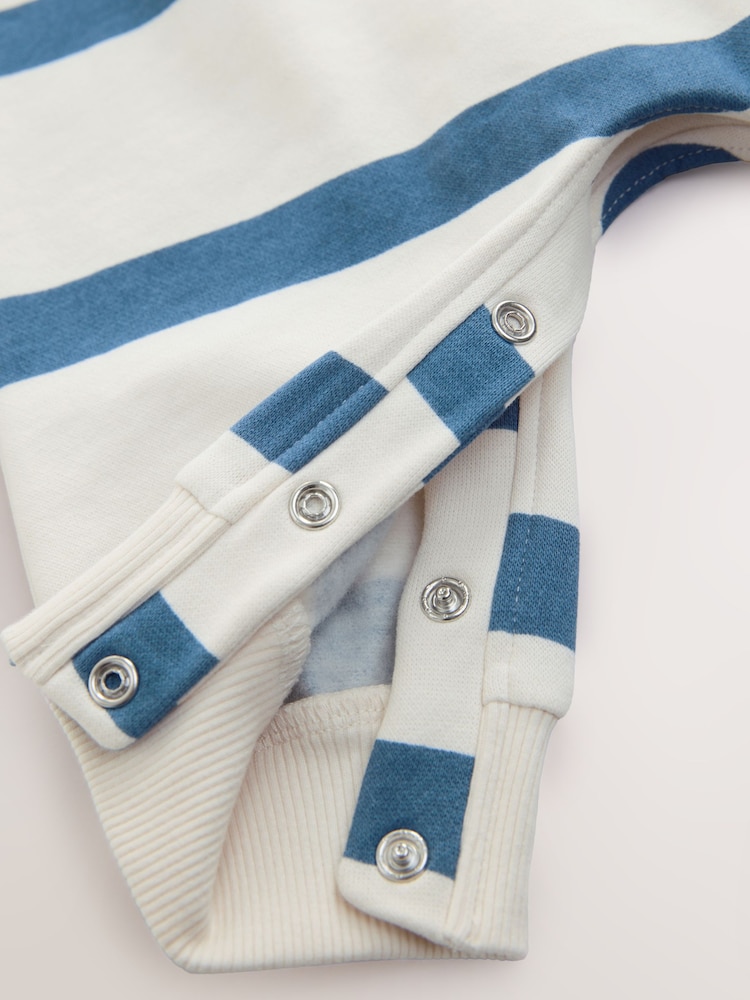 Buy Blue Stripe Baby Sweat Romper (0mths-3yrs) from Next USA