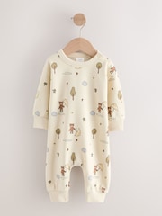 Ecru Bear Baby Sweat Romper (0mths-3yrs) - Image 4 of 8
