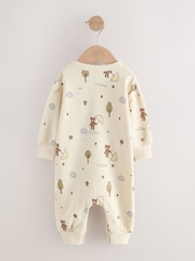 Ecru Bear Baby Sweat Romper (0mths-3yrs) - Image 5 of 8