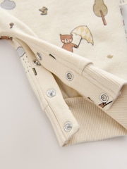 Ecru Bear Baby Sweat Romper (0mths-3yrs) - Image 8 of 8