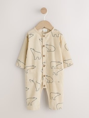 Cream/Blue Polar Bear Baby Romper (0mths-2yrs) - Image 1 of 7