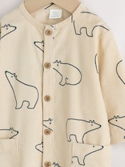Cream/Blue Polar Bear Baby Romper (0mths-2yrs) - Image 3 of 7