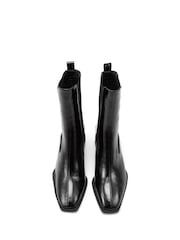 Novo Black DNA Square Toe Block Heel Chelsea Ankle Boots - Image 3 of 4