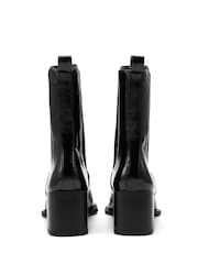 Novo Black DNA Square Toe Block Heel Chelsea Ankle Boots - Image 4 of 4