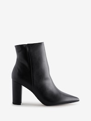 Novo Wide Fit Kaesha Block Heel Point Toe Ankle Boots - Image 1 of 5