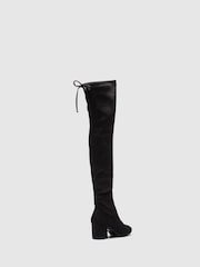 Novo Black Ornella Over The Knee Mid Block Heel Boots - Image 2 of 2