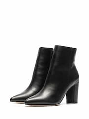Novo Black Kaesha Block Heel Point Toe Ankle Boots - Image 2 of 4