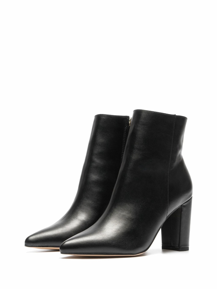 Novo Black Kaesha Block Heel Point Toe Ankle Boots - Image 2 of 4