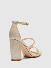 Novo Gold Mandy Triple Strap Block Heel Sandals - Image 3 of 3