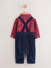 Red Check Baby Shirts Trousers and Braces 3 Piece Set (0mths-2yrs) - Image 2 of 10
