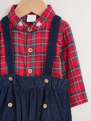 Red Check Baby Shirts Trousers and Braces 3 Piece Set (0mths-2yrs) - Image 3 of 10