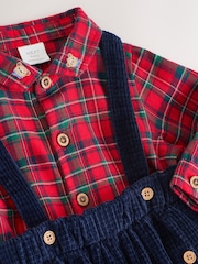 Red Check Baby Shirts Trousers and Braces 3 Piece Set (0mths-2yrs) - Image 4 of 10