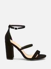 Novo Black Mandy Triple Strap Block Heel Sandals - Image 2 of 3