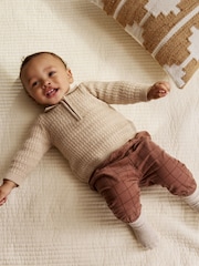 Neutral Baby Knitted Top and Trousers Set (0mths-2yrs) - Image 2 of 3