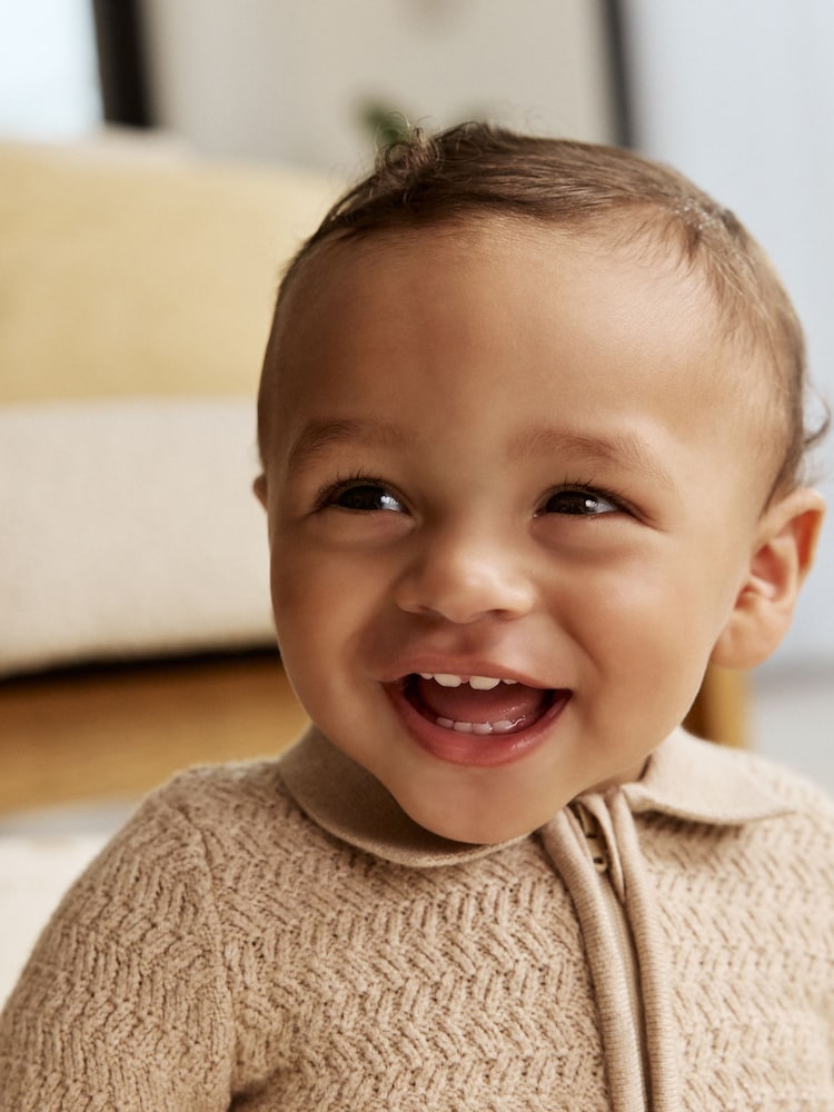 Neutral Baby Knitted Top and Trousers Set (0mths-2yrs) - Image 3 of 3
