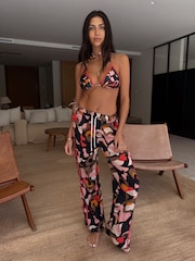 Never Fully Dressed Multi Camo Wide Leg Beach Trousers - Image 1 of 3