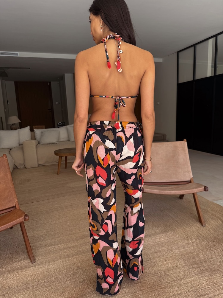Never Fully Dressed Multi Camo Wide Leg Beach Trousers - Image 2 of 3