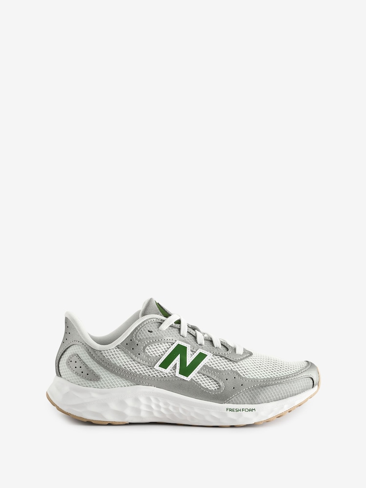 New Balance White/Lime Mens Fresh Foam Arishi V4 Trainers - Image 1 of 1