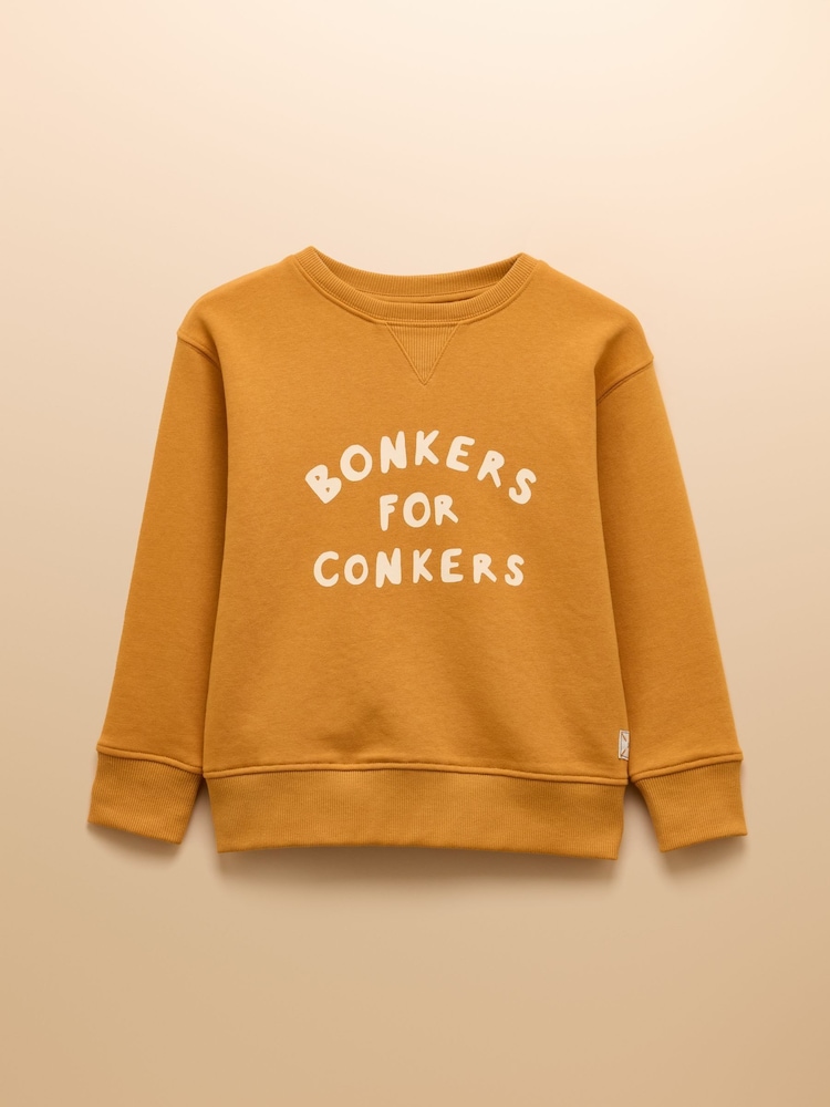 Amarillo - Sudadera de cuello redondo para niños Sundaze de Joules - Imagen 1 de 5