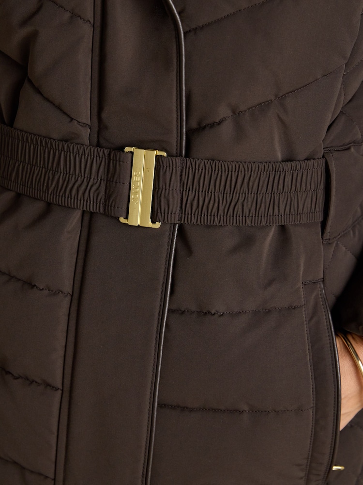 Maro - Haină căptușită impermeabilă Joules Aspen cu glugă din blană artificială - Imaginea 13 din 13