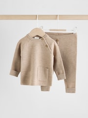 Neutral Knitted Jumper and Leggings Baby Set (0mths-2yrs) - Image 4 of 13