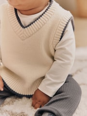 Black/White Baby Knitted Vest, Top and Leggings Set (0mths-2yrs) - Image 3 of 14
