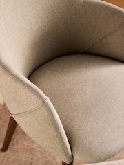 MADE.COM Ecru Marl Lule Swivel Office Chair - Image 3 of 5