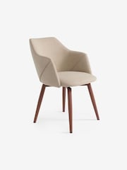 MADE.COM Ecru Marl Lule Swivel Office Chair - Image 4 of 5