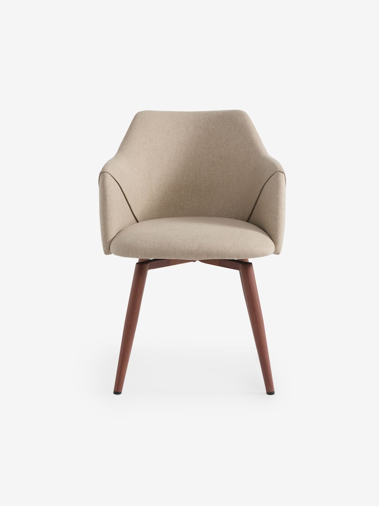 MADE.COM Ecru Marl Lule Swivel Office Chair - Image 5 of 5
