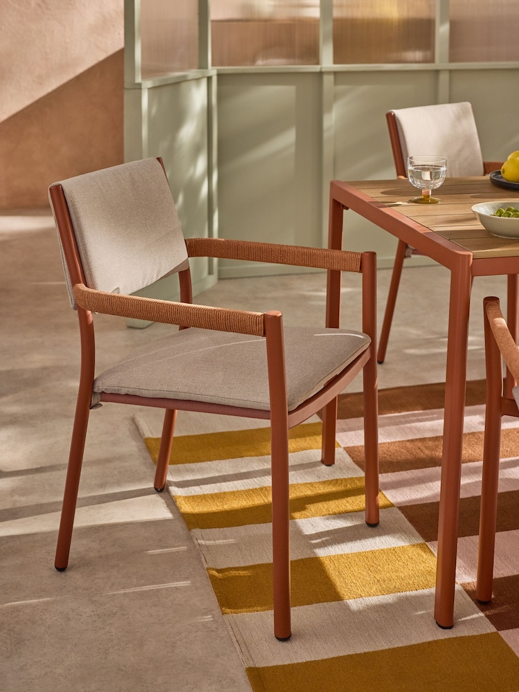 MADE.COM Terracotta Estelle 6 Seater Dining Set - Image 2 of 5 MADE.COM Terracotta Estelle 6 Seater Dining Set - Image 2 of 5