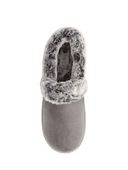 Pavers Grey Warm Lined Memory Foam Slippers - Image 4 of 5