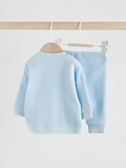 Blau - Baby 100% Cotton Top and Joggers 2 Piece Set (0mths-2yrs) - Bild 6 von 14