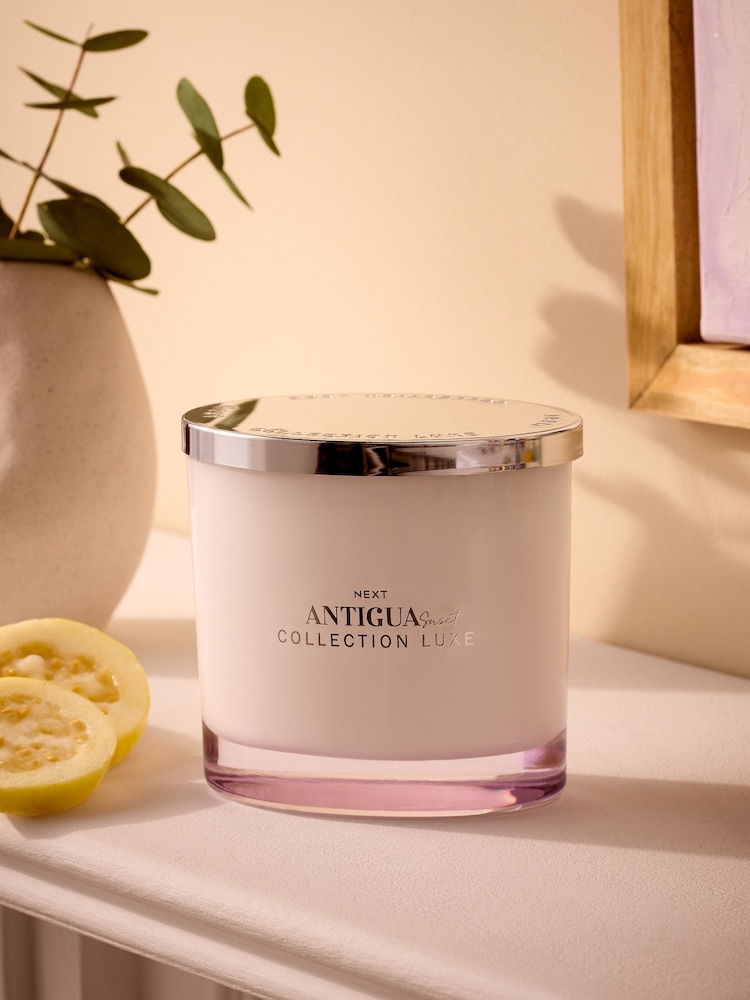 Collection Luxe Antigua Sunset Hibiscus & Guava 2 Wick Candle - Image 2 of 5 Collection Luxe Antigua Sunset Hibiscus & Guava 2 Wick Candle - Image 2 of 5