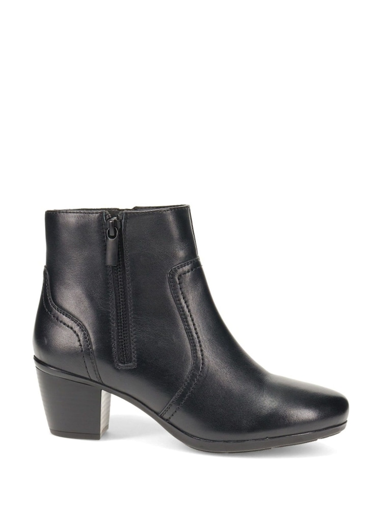 Pavers Red Leather Ankle Boots - Image 1 of 5