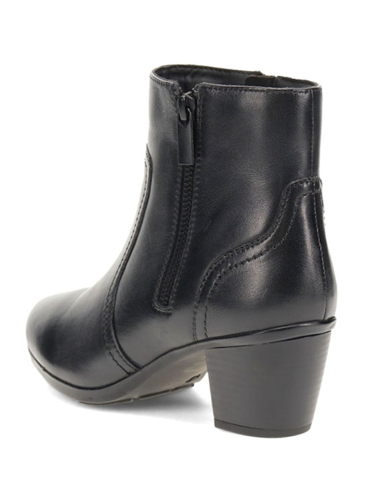Pavers Red Leather Ankle Boots - Image 2 of 5