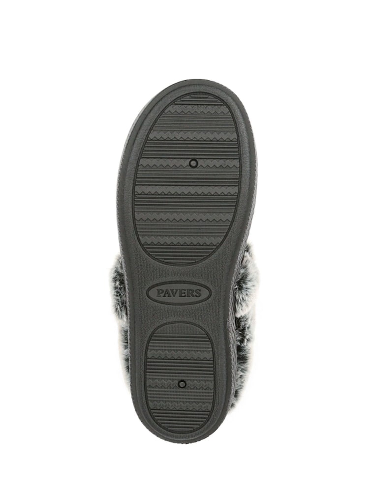 Pavers Black Warm Lined Memory Foam Slippers - Image 5 of 5