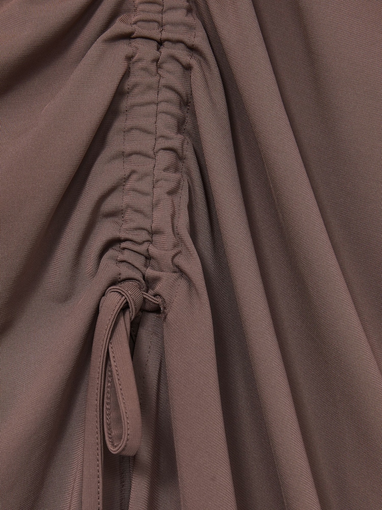 Reiss Mink Aurelie Ruched Midi Skirt - Image 5 of 5