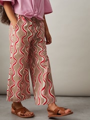 Reiss Clarise Cotton Linen Printed Trousers - Imagen 3 de 4