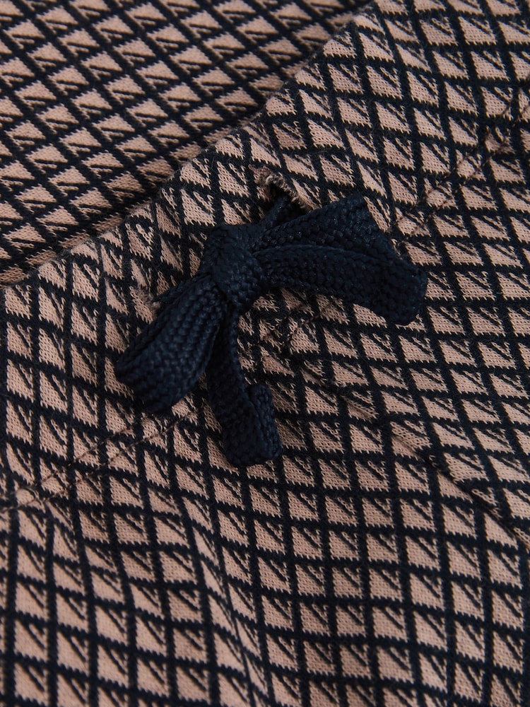 Reiss Ernie shorts van katoenmix met geometrische jacquard - Image 4 of 4