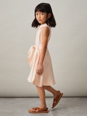Reiss Pink Morgan 13-14 yrs Tie-Waist Collared Dress - Image 3 of 4